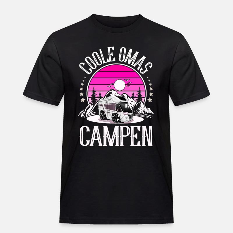 Camping Camper Campen Coole Omas - Männer Workwear T-Shirt - Schwarz