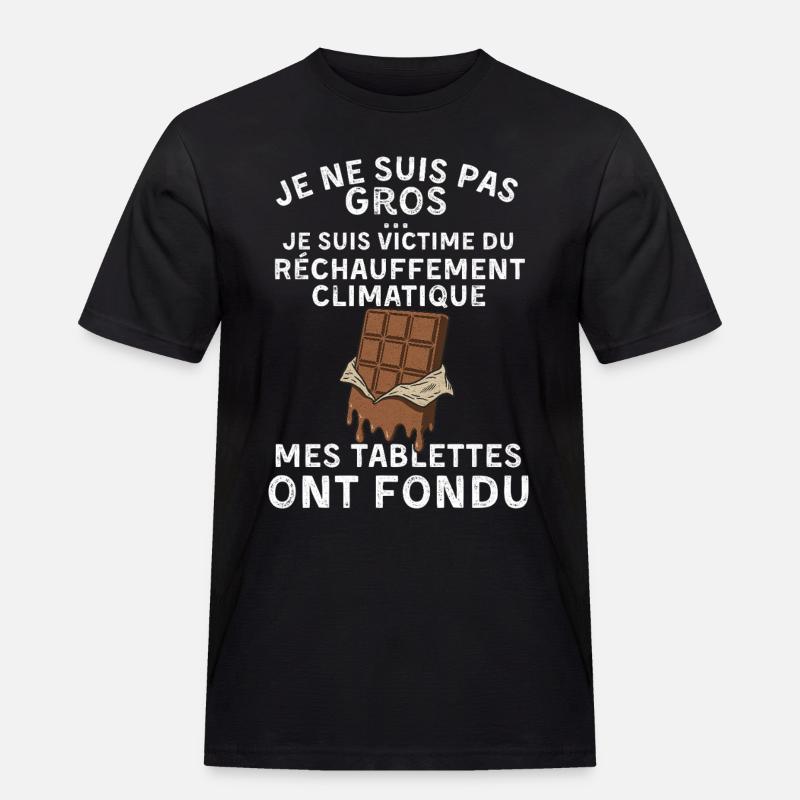I'm Not Fat - lustige Mann Geschenkidee - Männer Workwear T-Shirt - Schwarz