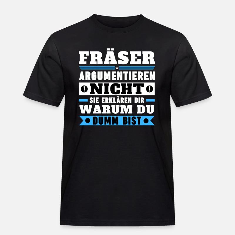 Milling cutters don't argue - Men's Workwear T-Shirt - black
