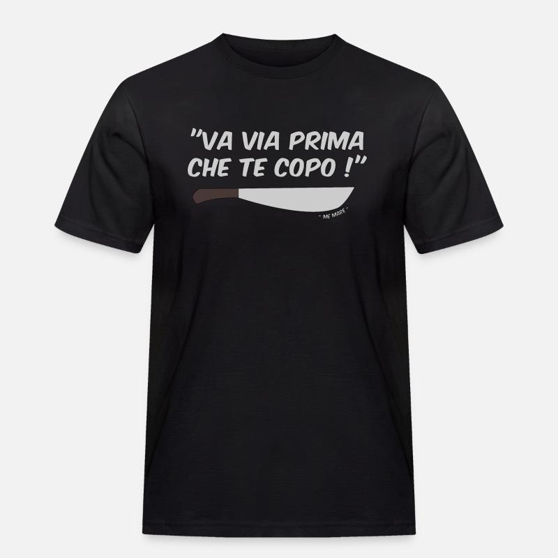 Va via prima che te copo ! - Maglietta da lavoro per uomo - nero