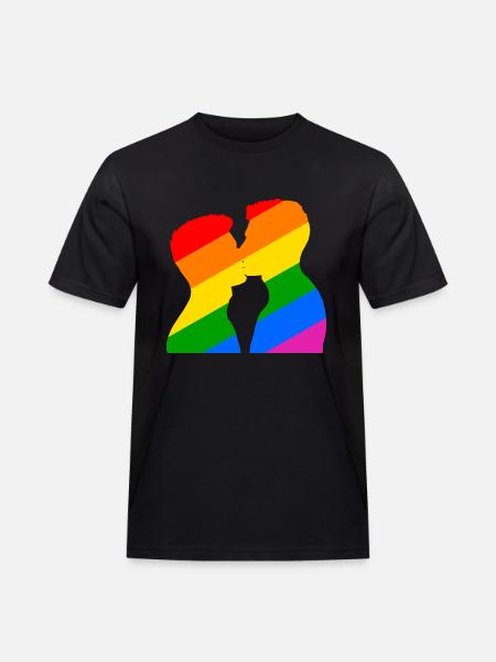 L’amour gay est érotique - T-shirt Workwear homme - noir