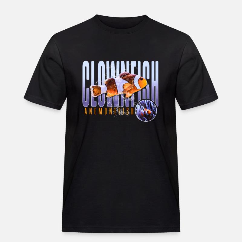 Clownfisch Anemonenfisch - Männer Workwear T-Shirt - Schwarz