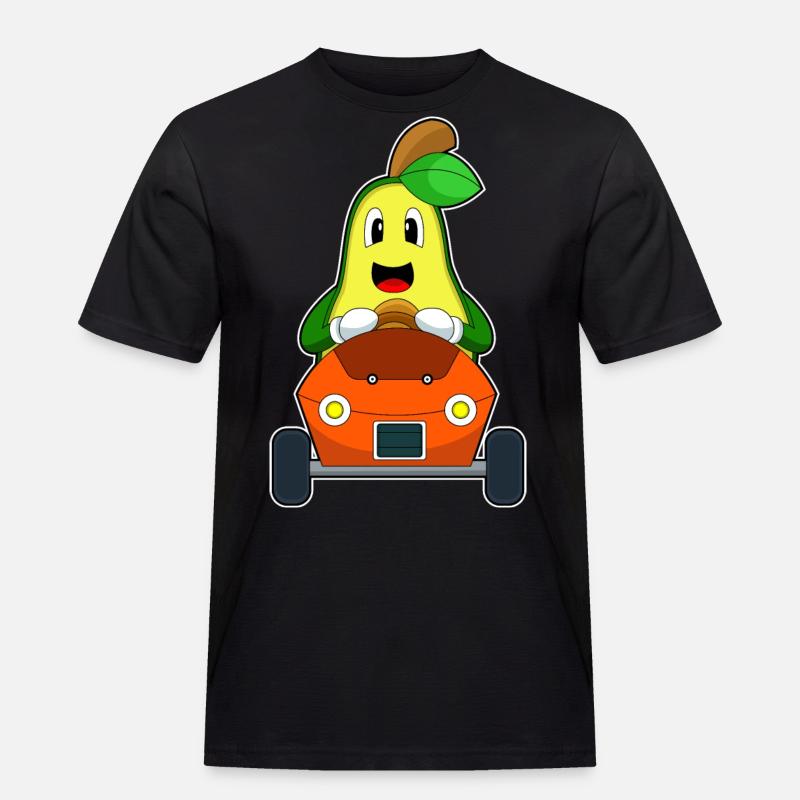 Avocado Auto - Männer Workwear T-Shirt - Schwarz
