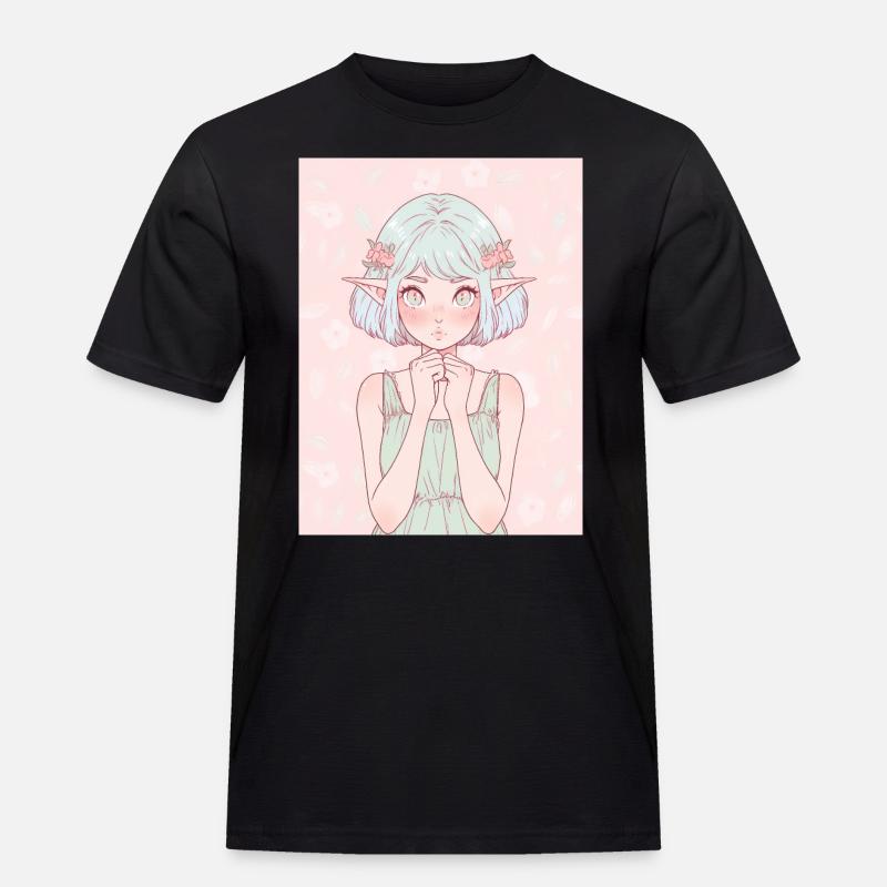 Anime, Mädchen, Geschenk - Männer Workwear T-Shirt - Schwarz