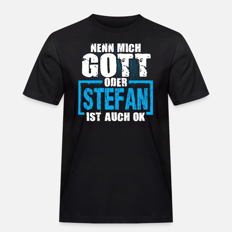STEFAN - ok - Männer Workwear T-Shirt - Schwarz