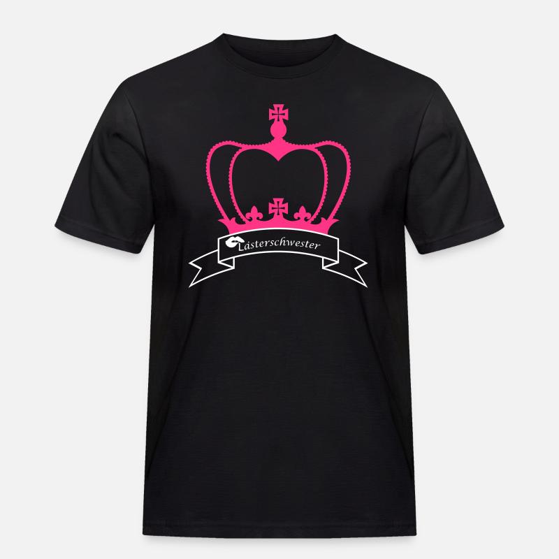Lästerschwester - Männer Workwear T-Shirt - Schwarz
