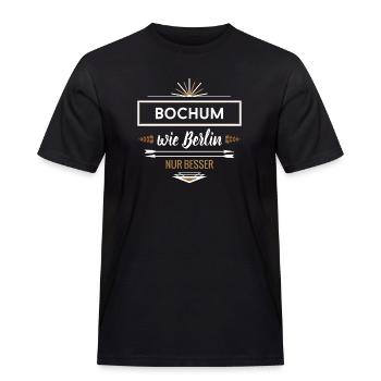 bochum wie berlin - Männer Workwear T-Shirt - Schwarz - Vorne - AI Model Male 178 light (178cm)