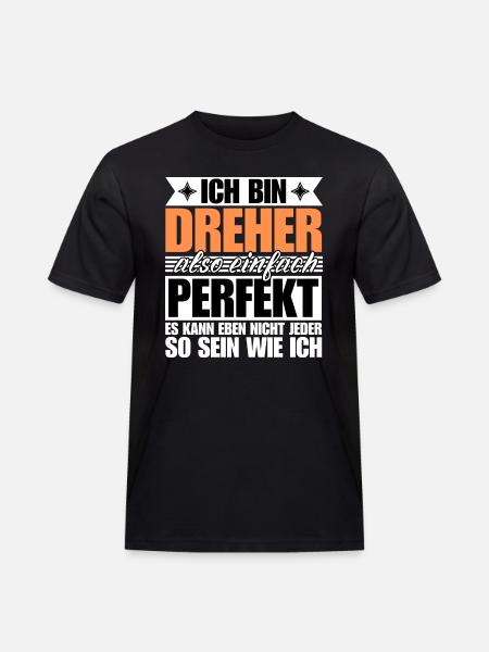 Perfekter Dreher - Männer Workwear T-Shirt - Schwarz