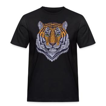 Männer Workwear T-Shirt - Männer Workwear T-Shirt - Schwarz - Vorne - AI Model Male 178 light (178cm)