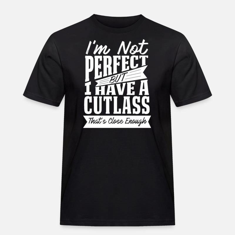 PERFEKT MIT CUTLASS AUTO - Männer Workwear T-Shirt - Schwarz