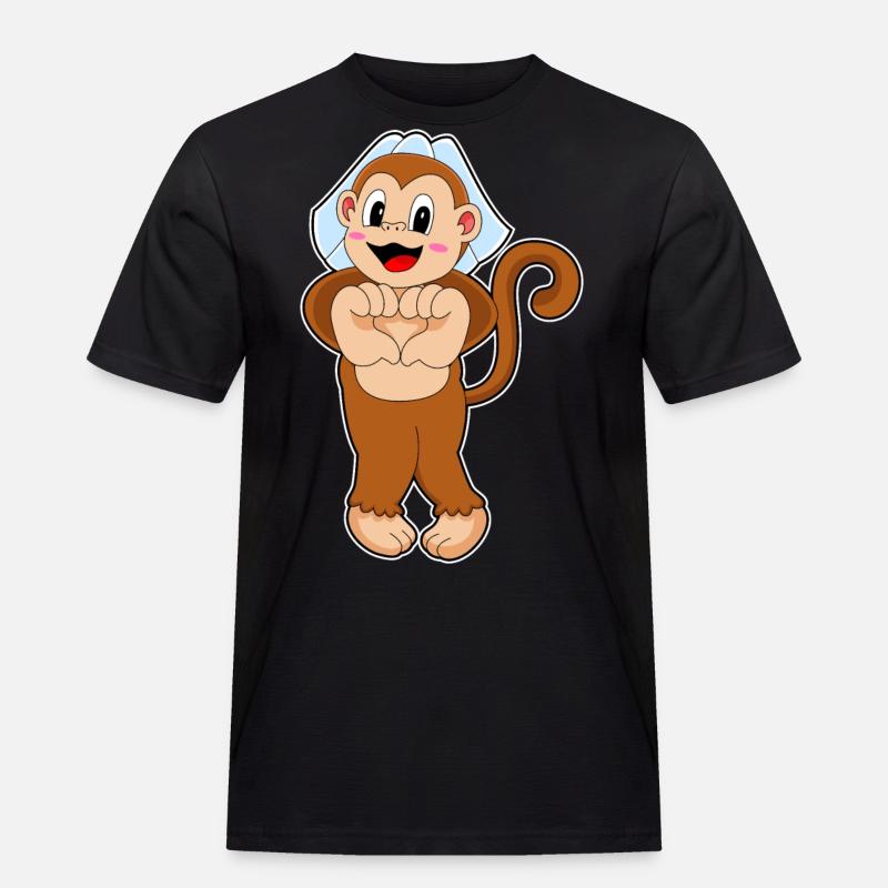 Monkey Bride Wedding - Men's Workwear T-Shirt - black
