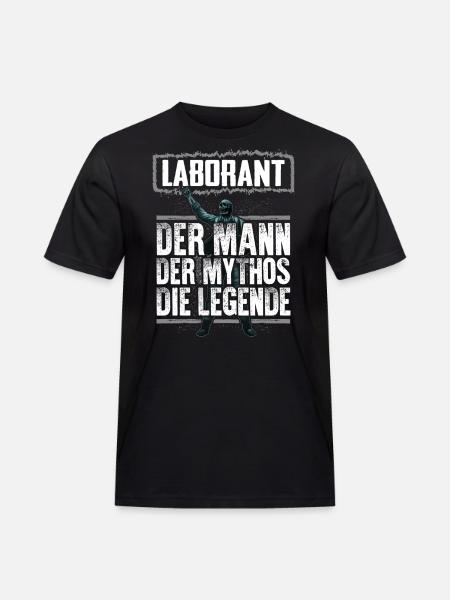 LABORANT - Mythos - Männer Workwear T-Shirt - Schwarz