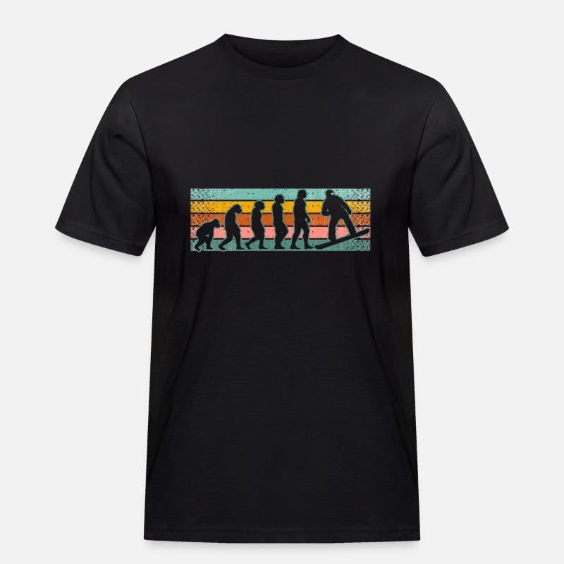Snowboading Evolution - Men's Workwear T-Shirt - black