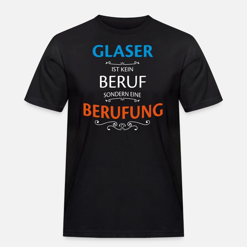 Glaser Beruf - Männer Workwear T-Shirt - Schwarz