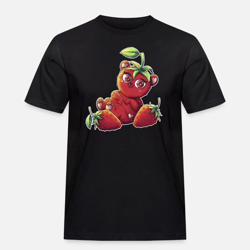 Erdbärchen - Männer Workwear T-Shirt - Schwarz