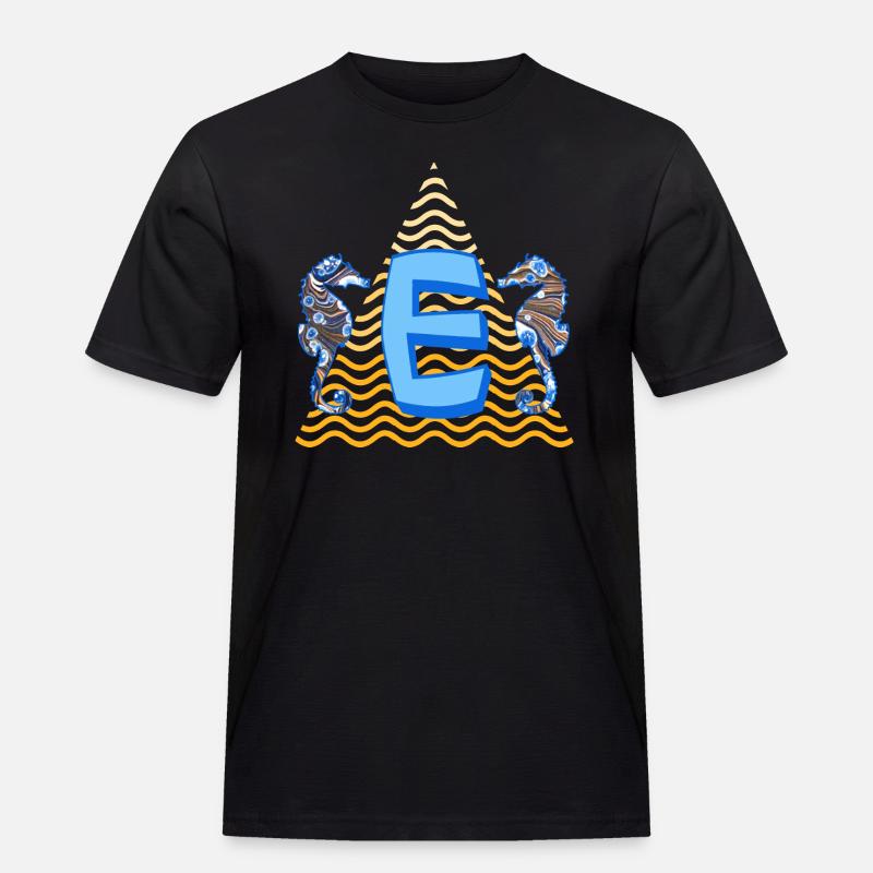 seepferdchen e 262 e - Männer Workwear T-Shirt - Schwarz