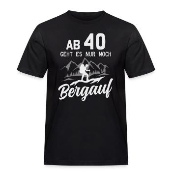 40. Geburtstag Bergsteiger Wanderer Berge Wandern - Männer Workwear T-Shirt - Schwarz - Vorne - AI Model Male 178 light (178cm)