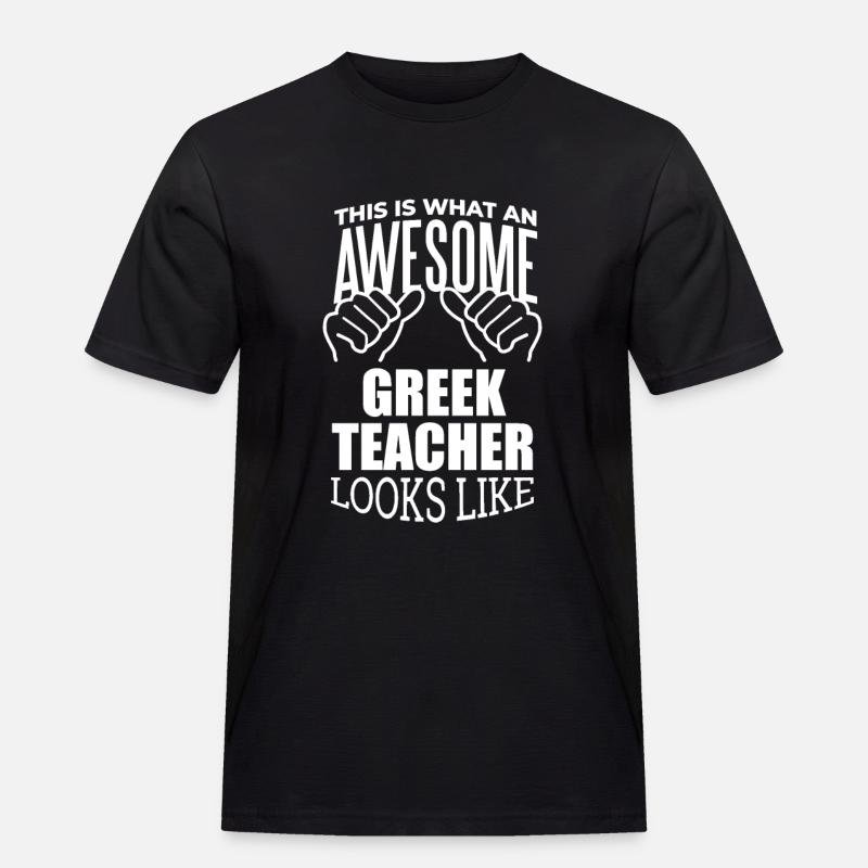Griechisch - Männer Workwear T-Shirt - Schwarz
