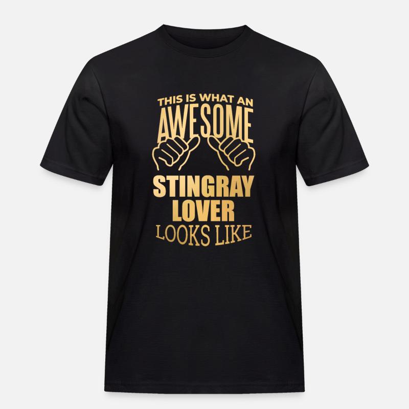 Stachelrochen - Männer Workwear T-Shirt - Schwarz