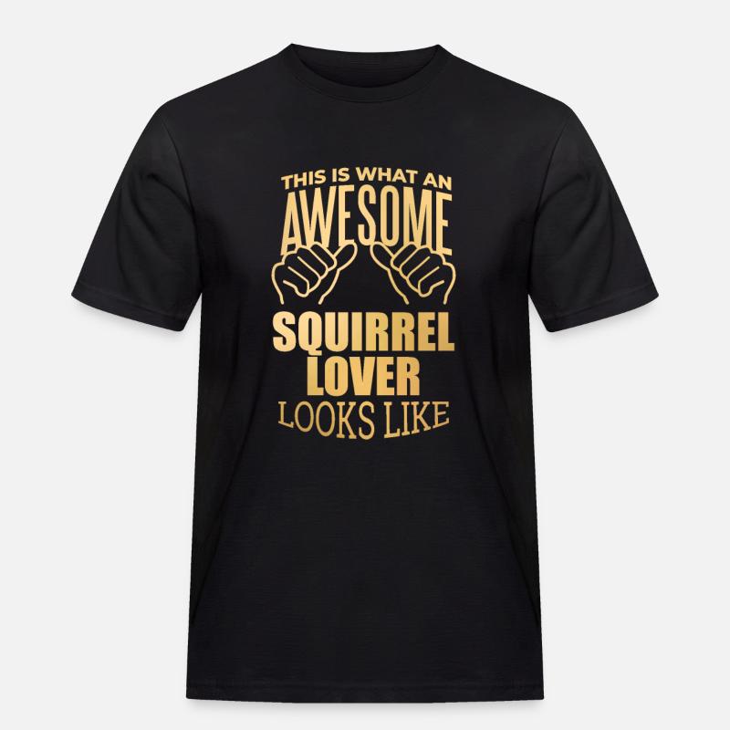 Eichhörnchen - Männer Workwear T-Shirt - Schwarz
