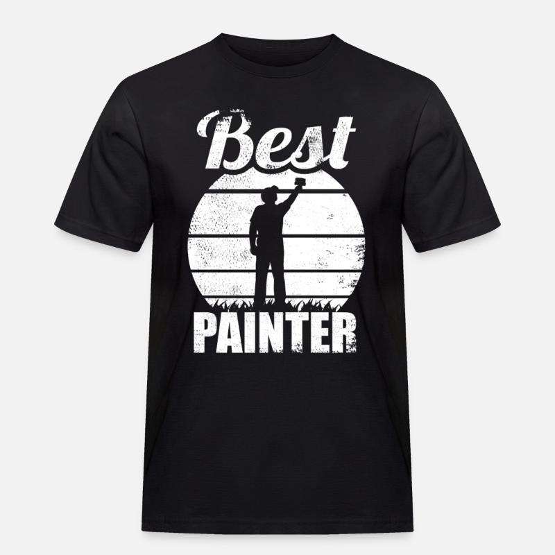 Bester Maler und Lackierer - Männer Workwear T-Shirt - Schwarz