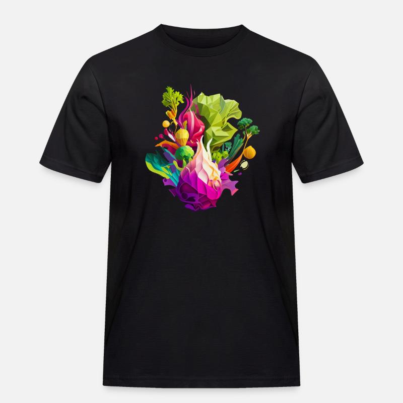 Gemüse verschiedene Arten Abstrakt - Männer Workwear T-Shirt - Schwarz