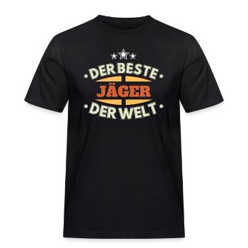 Der Beste Jäger der Welt - Männer Workwear T-Shirt - Schwarz - Vorne - AI Model Male 178 light (178cm)
