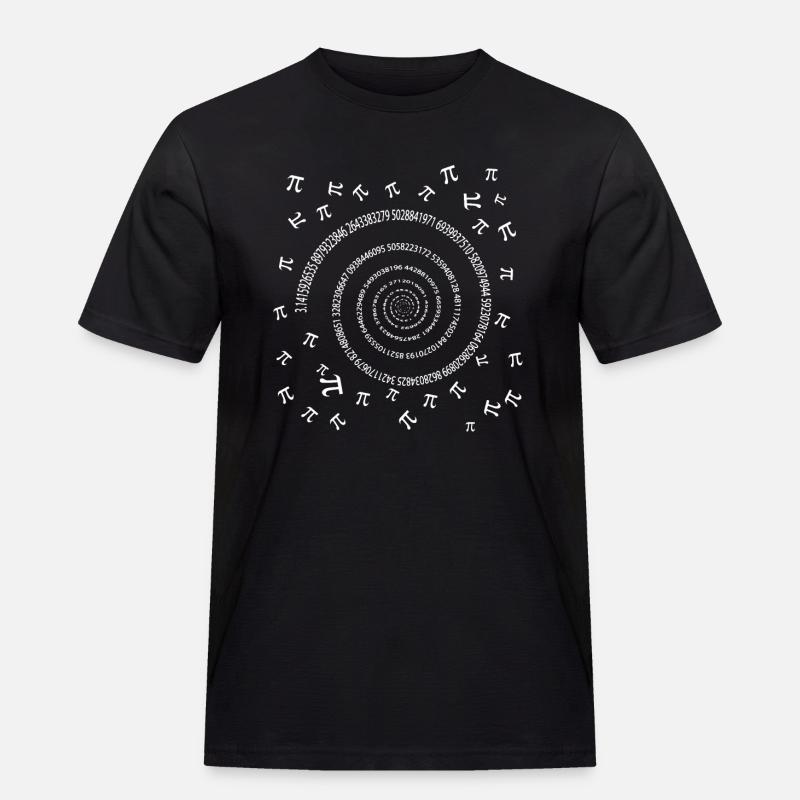 Pi Day Pi Spirale - Männer Workwear T-Shirt - Schwarz