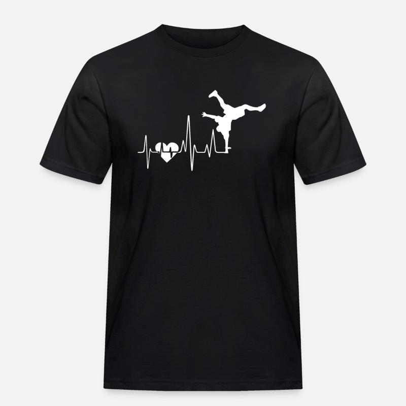 Breakdance Breakdance Herzschlag - Männer Workwear T-Shirt - Schwarz