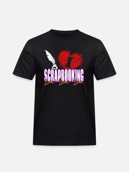 I Love Scrapbooking - Men's Workwear T-Shirt - black