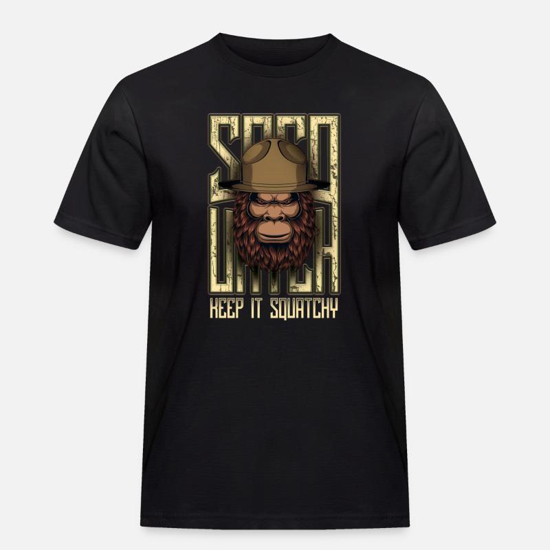 Keep It Squatchy Bigfoot Sasquatch - Männer Workwear T-Shirt - Schwarz