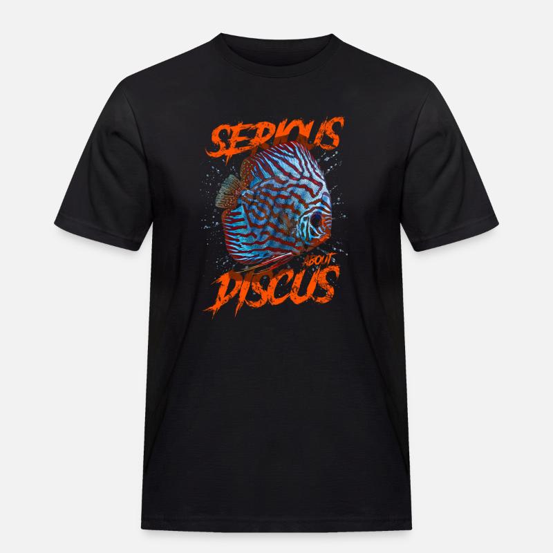 Ernsthaft über Diskusfischhalter Aquarianer - Männer Workwear T-Shirt - Schwarz