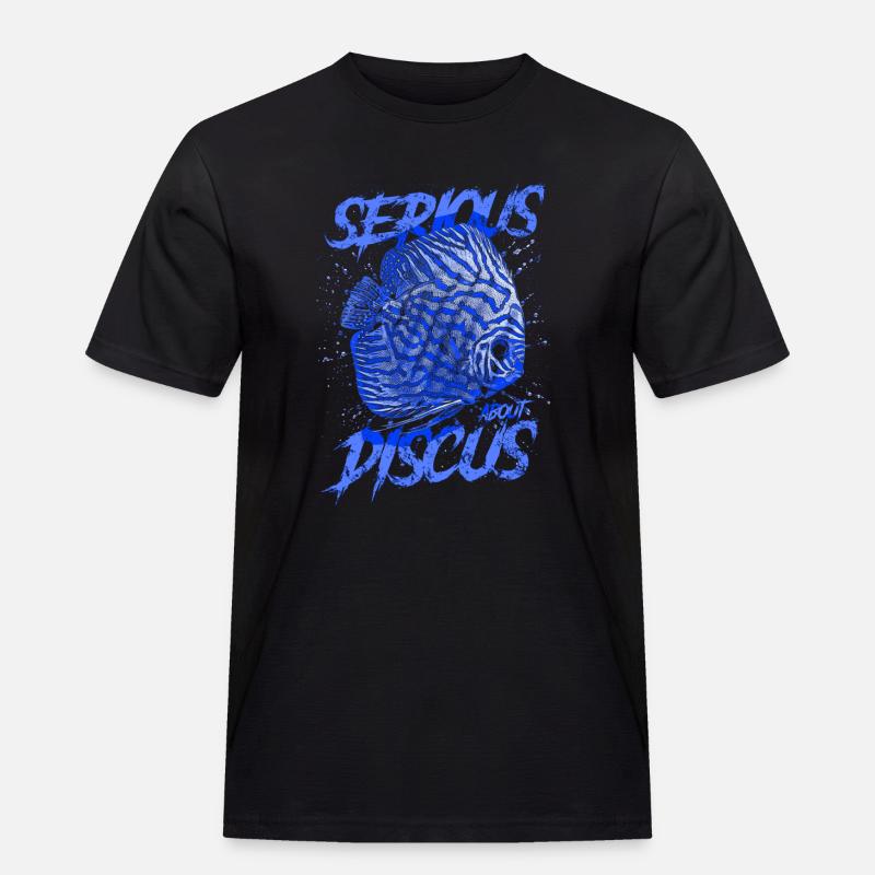 Ernsthaft über Diskusfischhalter Aquarianer - Männer Workwear T-Shirt - Schwarz