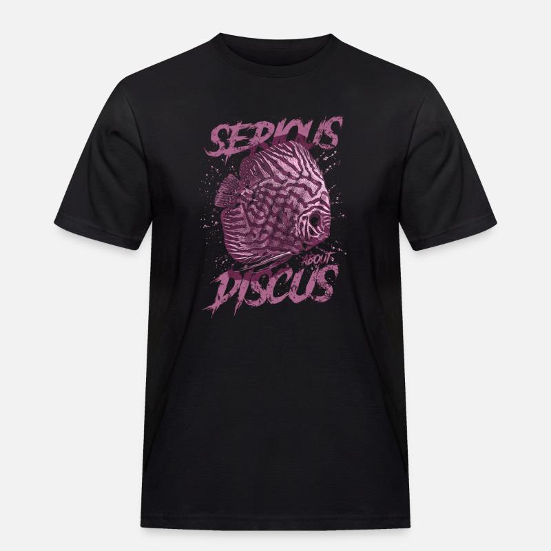 Ernsthaft über Diskusfischhalter Aquarianer - Männer Workwear T-Shirt - Schwarz