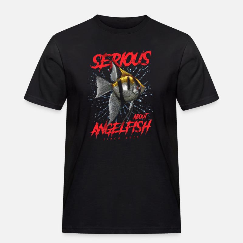 Ernsthaft mit Diskusfischen seit 2013 - Männer Workwear T-Shirt - Schwarz