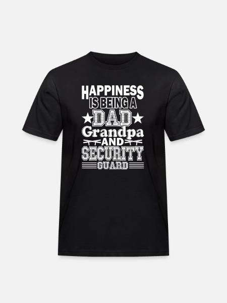 Security Guard Dad Grandpa - Men's Workwear T-Shirt - black