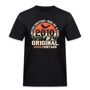 Original 2010 Jahrgang Geburtstag retro Geschenk - Männer Workwear T-Shirt - Schwarz - Vorne - AI Model Male 178 light (178cm)