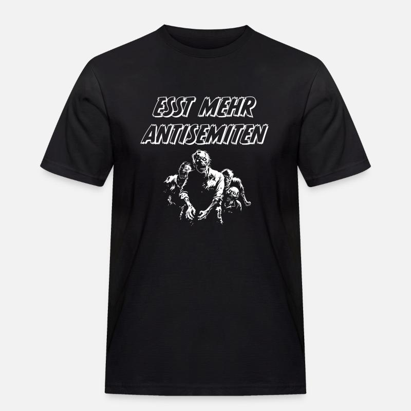 ESST MEHR ANTISEMITEN - Männer Workwear T-Shirt - Schwarz