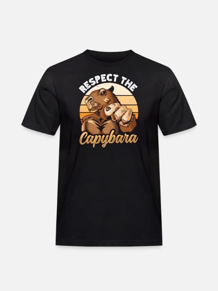 Respectez le Capybara - T-shirt Workwear homme - noir