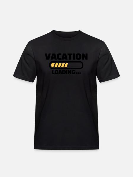 Urlaub - Männer Workwear T-Shirt - Schwarz