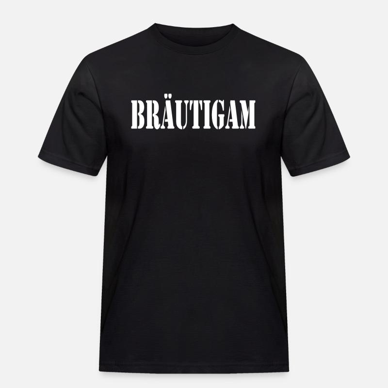 Bräutigam - Männer Workwear T-Shirt - Schwarz
