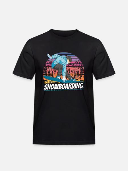 Snowboarding Retro - Men's Workwear T-Shirt - black