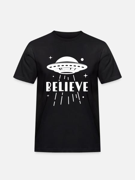 Believe UFO - Men's Workwear T-Shirt - black