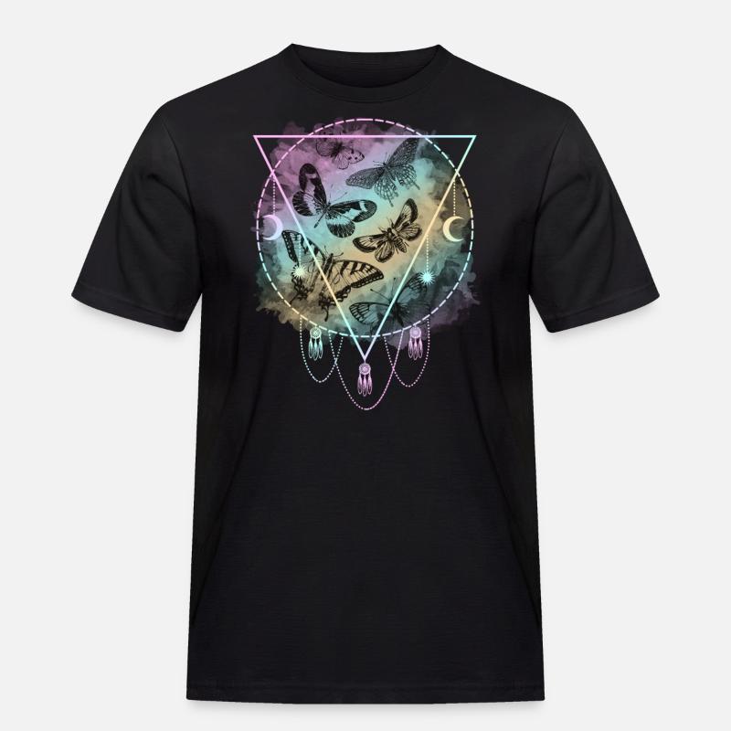 Bunte Schmetterlinge Pastel Goth - Männer Workwear T-Shirt - Schwarz