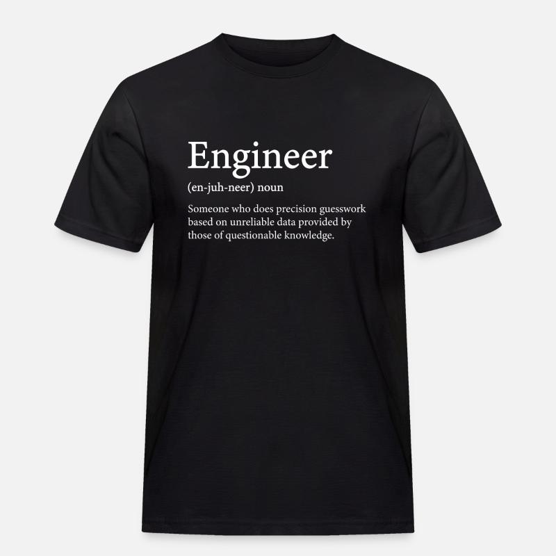 Definition des Begriffs "Ingenieur" - Männer Workwear T-Shirt - Schwarz