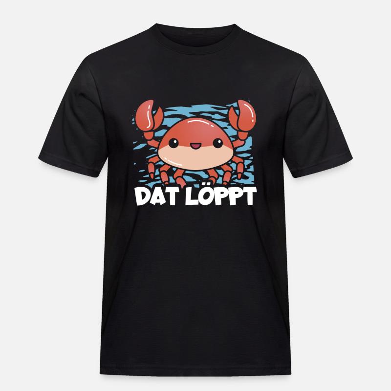 Dat löppt - Männer Workwear T-Shirt - Schwarz