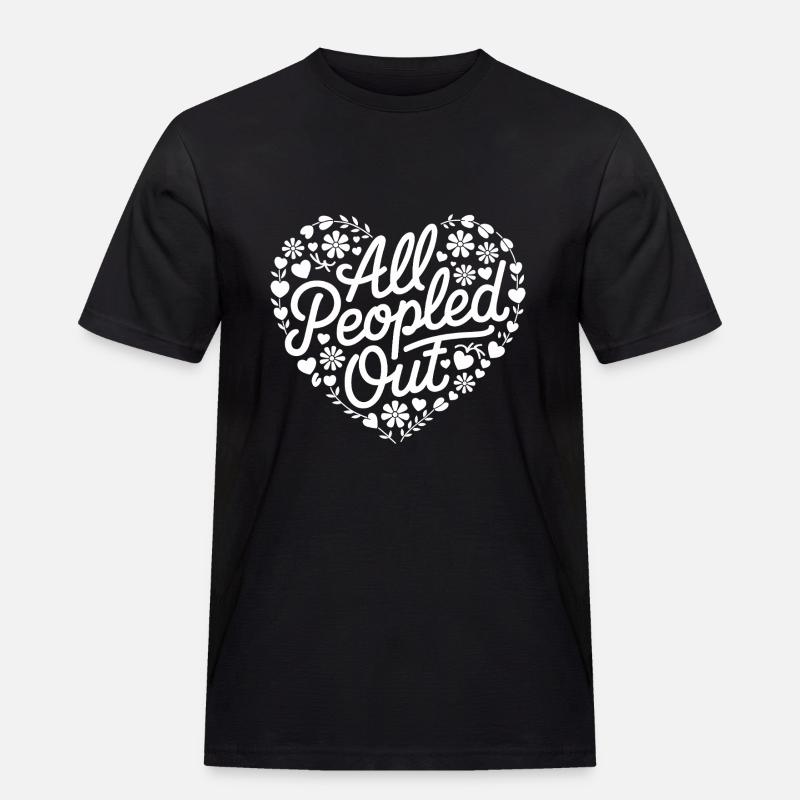 Introvert, antisocial, introvert - Men's Workwear T-Shirt - black