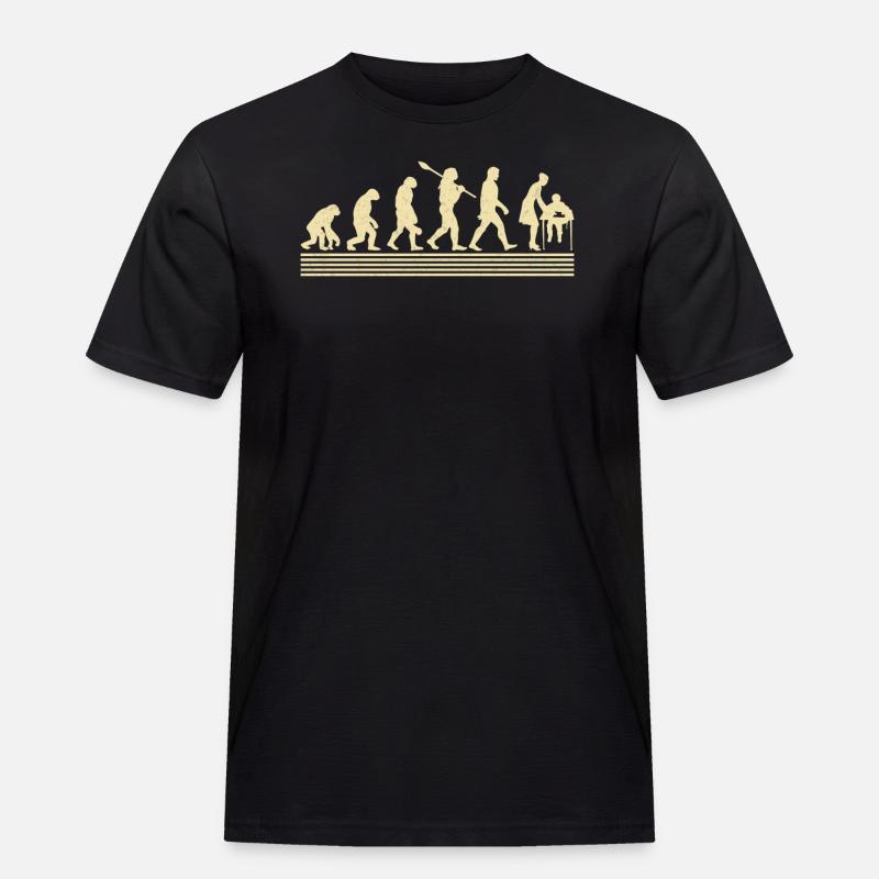 Evolution Des Mittelschullehrers - Männer Workwear T-Shirt - Schwarz