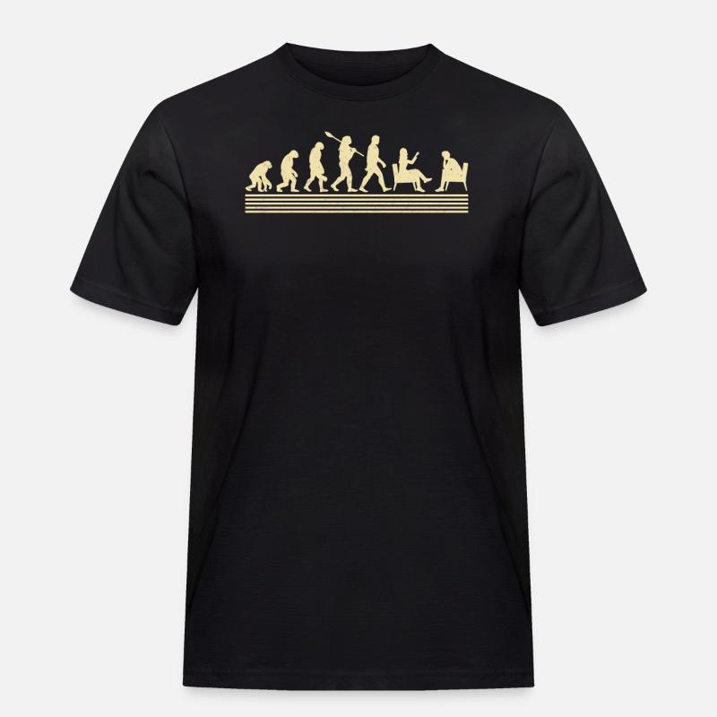 Evolution Des Schulberaters - Männer Workwear T-Shirt - Schwarz