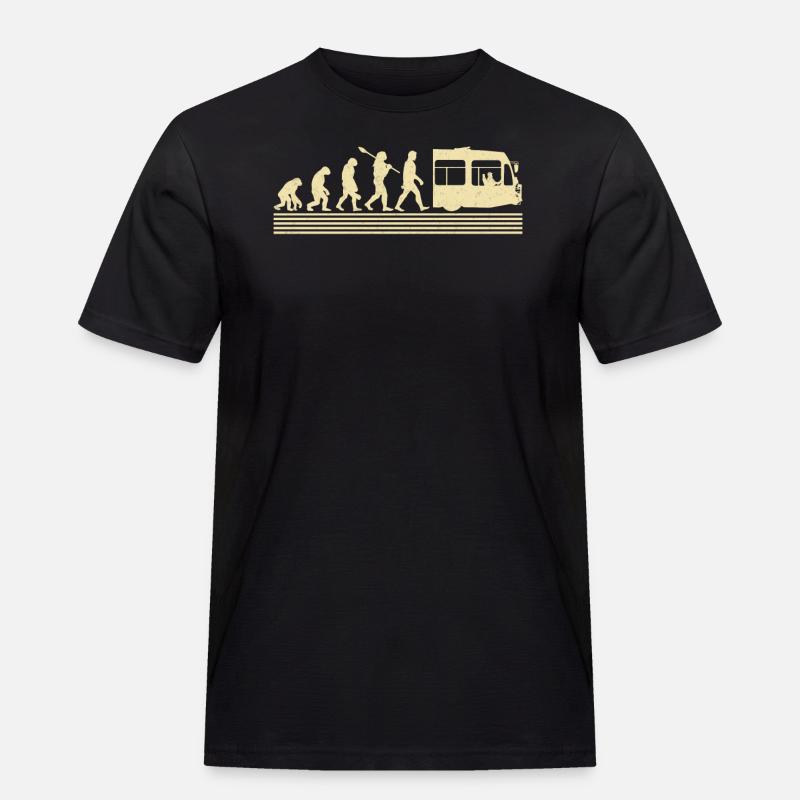 Busfahrer-evolution - Männer Workwear T-Shirt - Schwarz